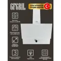 GFGRIL Вытяжка кухонная GF-HD200SW, 60 см, 2 стекла, 650 м3/h, 140 Вт, 3 скорости, цвет - белый