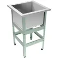 Моечная ванна Центр Оборудования ВМ-1/430 ОЦ, нержавеющая сталь 0,8 мм, каркас оцинк, 53x53x87 см