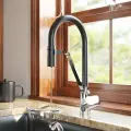 Смеситель для кухни AM.PM Chic, с гибким изливом, с каналом для питьевой воды, латунь, черный