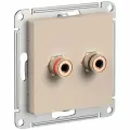 Аудиорозетка Systeme Electric ATN001287 AtlasDesign, двойная, песочный цвет