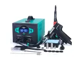 Паяльная станция с паяльником и демонтажным пистолетом с оловоотсосом YIHUA 948-III, Вакуумный отсос, ESD защита