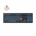 Keychron Клавиатура беспроводная Keychron V6 Max, (Gateron Jupiter Red), Английская раскладка, черный, темно-синий
