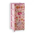 Комод 'Элластик' с рисунком 'Девочка', 4 ящика, пластик, колесики