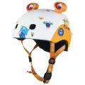 Шлем Micro Монстрики M (V2), регулировка размера, белый, оранжевый