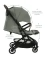 Прогулочная коляска Pituso Mini, ультра легкая, подходит для ручной клади, цвет серый