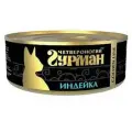 Четвероногий Гурман Golden line консервы с натуральным мясом индейки в желе для взрослых кошек - 100 г (24 шт)