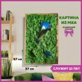 Картина для интерьера из стабилизированного мха Река, панно на стену, для декора