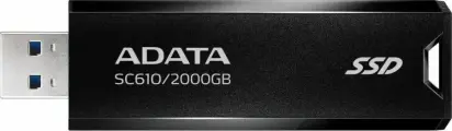 SSD внешний жесткий диск ADATA 2TB SC610-2000G-CBK/RD, черный
