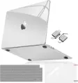 MOSISO Жесткий чехол для Macbook Air 13 15 дюймов, Crystal Clear, 2025 Air15 M4 A3241, Унисекс