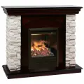 Электрокамин RealFlame Elford VR коричневый с 3D Olympic, имитация живого пламени 3D, увлажнение, пульт ДУ, обогрев