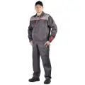 Костюм рабочий мужской Фаворит летний с п/к серый со светло-серым ткань Смесовая, 64-66, 170-176