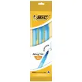10 шт. Ручки шариковые BIC Round Stic, набор 3 шт, синие, узел 1 мм, линия письма 0,32 мм, пакет, 9021522