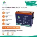 Тяговый аккумулятор Sunways Marine SMB GEL 12В 75Ач аккумулятор для лодки, мотора, 1 шт.