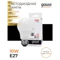 (20 шт.) Светодиодная лампочка Gauss Elementary ЛОН A60 E27 10W(880lm) 3000K 2K 110x60 матовая, пластик/алюм. 23210 Теплый белый. Цоколь E27
