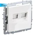 (6 шт.) BRITE Роз. комп. 2-ая RJ45 кат.5E РК10-2-БрБ бел. IEK