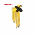Набор 6-гранных длинных ключей TORX WORKPRO 9 шт. в держателе WP222008