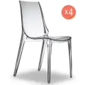 Cтулья для кухни комплект 4 шт, Vanity, Италия, Scab Design, прозрачные, пластиковые