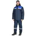 Костюм Рост-Норд куртка полукомбинезон, темно-синий с васильковым, ткань Оксфорд р. 52-54/170-176 / Костюм рабочий мужской / Костюм рабочий
