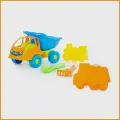 Набор для песочницы №49 Муравей, автомобиль-самосвал + совок №2, грабельки №2, формочки (самосвал + паровоз)