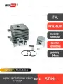 Цилиндро-поршневая группа для мотокос Stihl FS 38 / FS 45 / FS 55 d поршня -34 mm