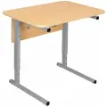 Стол-парта Дэми 1-местный регулируемый СУТ.54, 600х500х520-640 мм, рост 2-4, серый каркас, ЛДСП клён