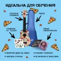 FLIGHT TUS-40 PIZZA - укулеле Travel, сопрано, верхняя дека - липа, корпус - пластик, цвет - белый с принтом пицца