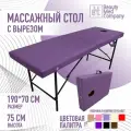 Массажный стол, кушетка косметолога, с вырезом для лица, 190/70 Сиреневый
