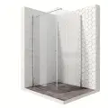 Душевой уголок 100х100 см с распашной дверью Ambassador Nord 13011104: душевое ограждение из стекла 6 мм, профиль хром