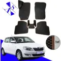 Автомобильные коврики EVA/ЕВА/ЭВА для Skoda Fabia 2 (MK2) Шкода Фабия МК2 2007-2014 черный коричневый