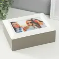 Шкатулка для украшений с фоторамкой 10x15 см Классика, дерево, 20x15x7.5 см