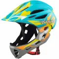Детский шлем FullFace Intrino Satellite, лёгкий, размер S (46-53 см) вес 340 г бирюзовый