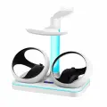 Подставка с RGB-подсветкой для PS VR2, для хранения и зарядки контроллеров, с индикатором заряда