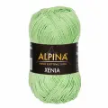 Пряжа Alpina XENIA 10 шт. по 50 г 100% мерсеризованный хлопок 240 м №128 св. зелёный
