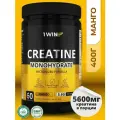 Креатин моногидрат порошок 1WIN, Creatine Monohydrate, Вкус Манго, 60 порций, спортивное питание для набора массы тела