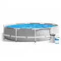 Бассейн каркасный Intex Prism Frame, 305 х 76 см, с фильтр-насосом 26702, светло-серый