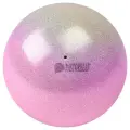Мяч Pastorelli Glitter HIGH VISION с переходом цвета: серебряный - розовый 04042