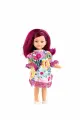 Платье с цветами и розовым кружевом Paola Reina для кукол, 21 см