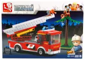 Конструктор машина пожарная с фигурками, 296 дет. Sluban M38-B0625