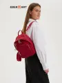 Городской маленький рюкзак для ручной клади Eberhart Backpack, нейлон, бордовый, 23*12.5*28 см, 0.4 кг, 7.84 л / Стильный, прочный и легкий рюкзак для похода и путешествий в самолет