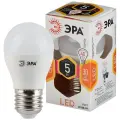 Лампочка ЭРА LED P45-5W-827-E27, Теплый белый свет, E27, 5 Вт, Светодиодная, 10 шт.