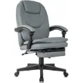 Кресло руководителя Бюрократ CH-868N-BF серый эко. кожа крестов. пластик подст. для ног