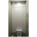 Рольставни в санузел 800х1600 белые (сантехнические) механические.