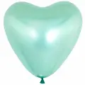 Набор воздушных шаров Дон Баллон Сердце 10', 25 см Зеленый, хром 50 шт