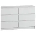 Комод ДСВ мебель Мори МК 1200.6, ШxГxВ: 120.4x39x77 см, цвет: белый