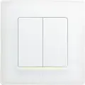 Legrand Etika Белый Выключатель 2-х клавишный с подсветкой, 10А, Винтовые клеммы (комплект 7шт)