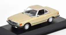 Модель коллекционная MAXICHAMPS Mercedes 350 sl R107 with hardtop 1974 golden
