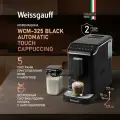 Кофемашина Weissgauff WCM-325 Black Automatic Touch Cappuccino, Давление 20 бар, Сенсорное управление, Автоотключение