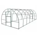 Каркас теплицы, 6 * 3 * 2 м, шаг 1 м, профиль 20 * 20 мм, толщина металла 1 мм, без поликарбоната, половинчатые арки