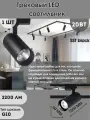 Трековый LED светильник, на однофазный шинопровод SST black на 20 Вт.