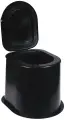 Туалет дачный усиленный, h 35 см, без дна, с отверстиями для крепления к полу, чёрный